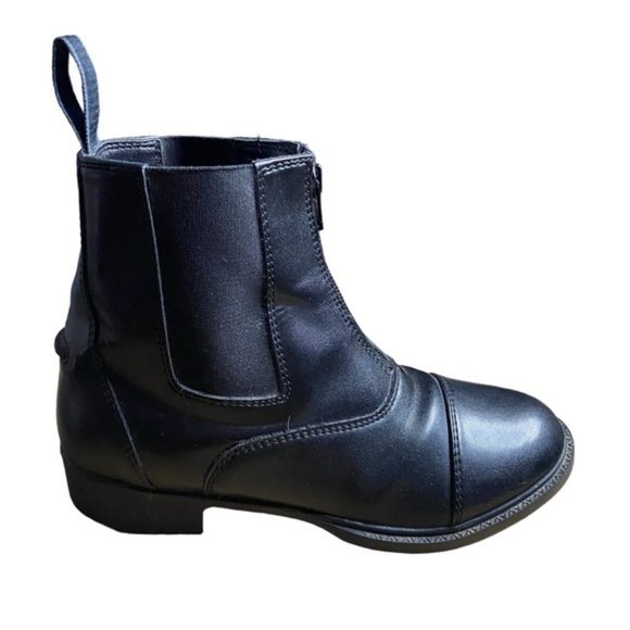 Auken Women's Black Front Zip Ankle Block Heeled Boots - Picture 2 of 7